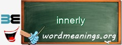 WordMeaning blackboard for innerly